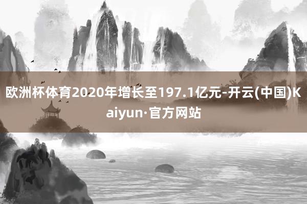 歐洲杯體育2020年增長至197.1億元-開云(中國)Kaiyun·官方網站